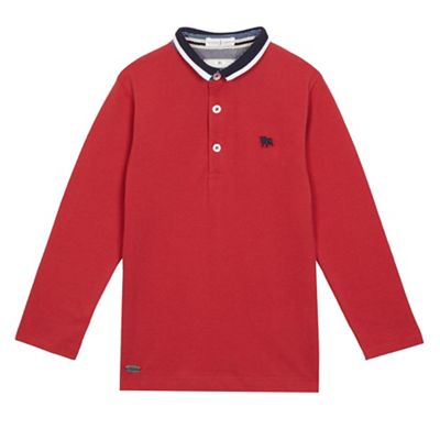 J by Jasper Conran Boys' red tipped collar polo shirt